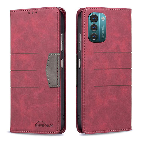 Coque Portefeuille Livre Cuir Etui Clapet B26F pour Nokia G11 Rouge