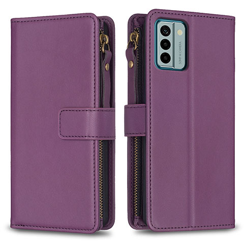 Coque Portefeuille Livre Cuir Etui Clapet B26F pour Nokia G22 Violet