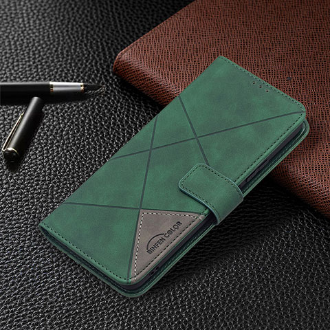 Coque Portefeuille Livre Cuir Etui Clapet BF2 pour Xiaomi Redmi Note 10 Pro 4G Vert