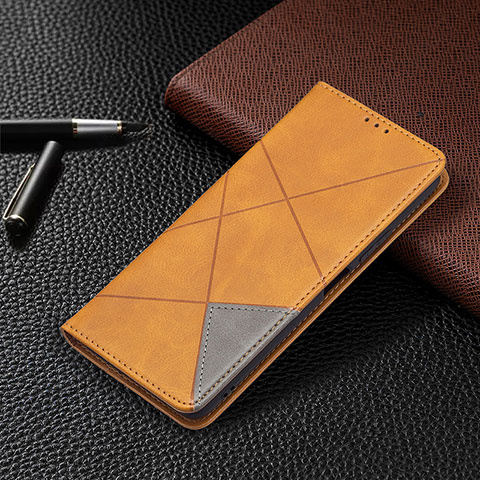 Coque Portefeuille Livre Cuir Etui Clapet BF5 pour Xiaomi Redmi Note 10 Pro 4G Brun Clair