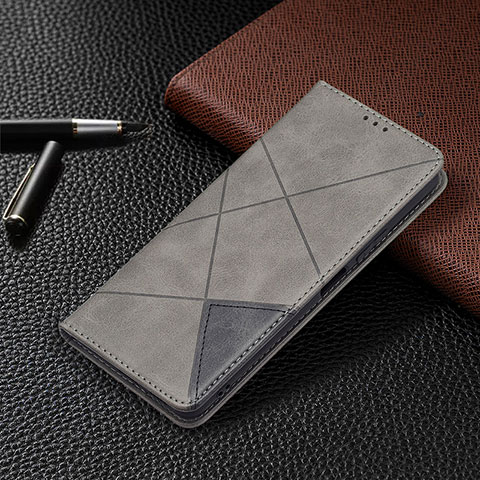 Coque Portefeuille Livre Cuir Etui Clapet BF5 pour Xiaomi Redmi Note 10 Pro Max Gris