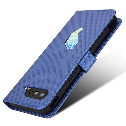 Coque Portefeuille Livre Cuir Etui Clapet BY1 pour Asus ROG Phone 5 Pro Bleu