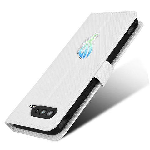 Coque Portefeuille Livre Cuir Etui Clapet BY1 pour Asus ROG Phone 5 Ultimate Blanc