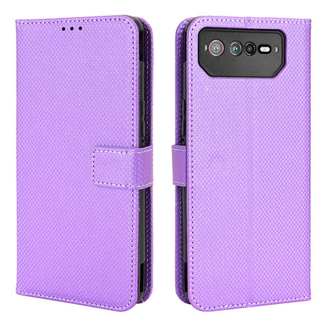 Coque Portefeuille Livre Cuir Etui Clapet BY1 pour Asus ROG Phone 6 Pro Violet