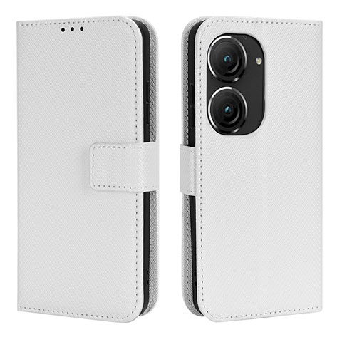 Coque Portefeuille Livre Cuir Etui Clapet BY1 pour Asus ZenFone 10 Blanc