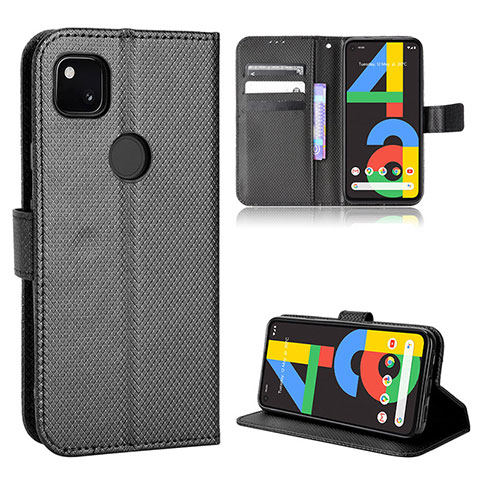 Coque Portefeuille Livre Cuir Etui Clapet BY1 pour Google Pixel 4a Noir