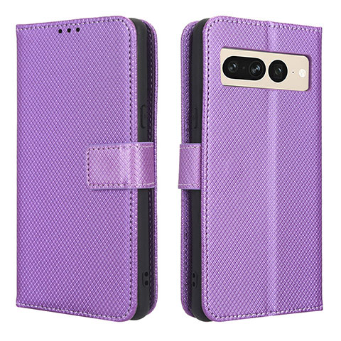 Coque Portefeuille Livre Cuir Etui Clapet BY1 pour Google Pixel 7 Pro 5G Violet