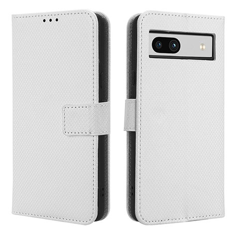 Coque Portefeuille Livre Cuir Etui Clapet BY1 pour Google Pixel 7a 5G Blanc