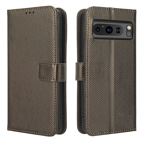 Coque Portefeuille Livre Cuir Etui Clapet BY1 pour Google Pixel 8 Pro 5G Marron