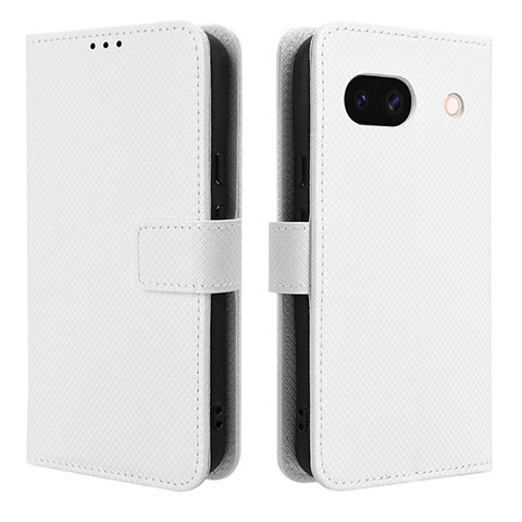 Coque Portefeuille Livre Cuir Etui Clapet BY1 pour Google Pixel 8a 5G Blanc