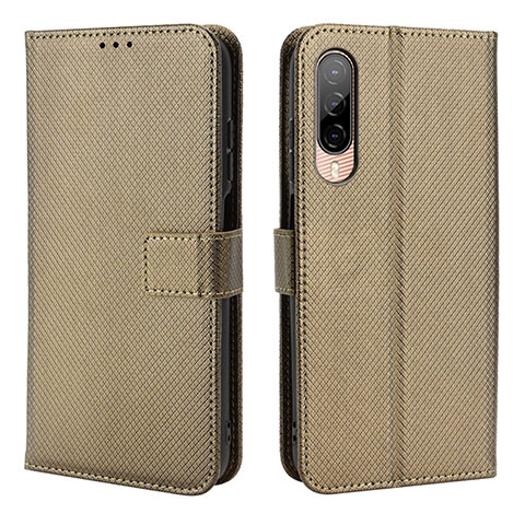 Coque Portefeuille Livre Cuir Etui Clapet BY1 pour HTC Desire 22 Pro 5G Marron