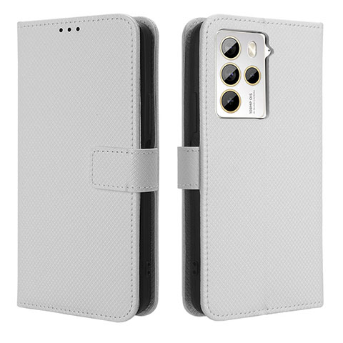 Coque Portefeuille Livre Cuir Etui Clapet BY1 pour HTC U23 5G Blanc