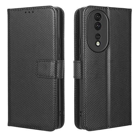 Coque Portefeuille Livre Cuir Etui Clapet BY1 pour Huawei Honor 80 5G Noir