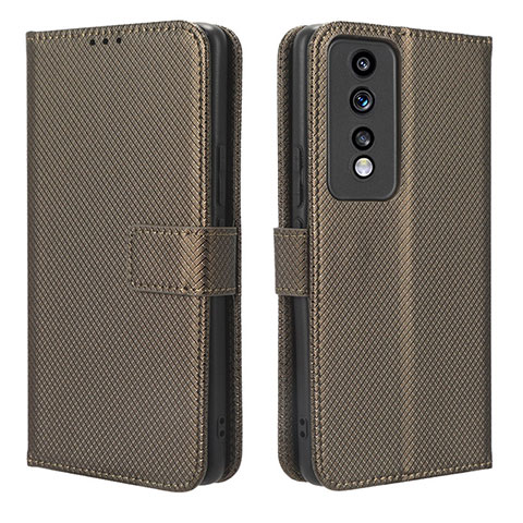 Coque Portefeuille Livre Cuir Etui Clapet BY1 pour Huawei Honor 80 GT 5G Marron