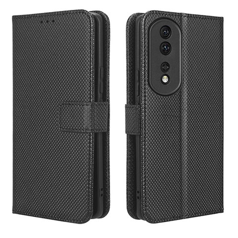 Coque Portefeuille Livre Cuir Etui Clapet BY1 pour Huawei Honor 80 Pro 5G Noir