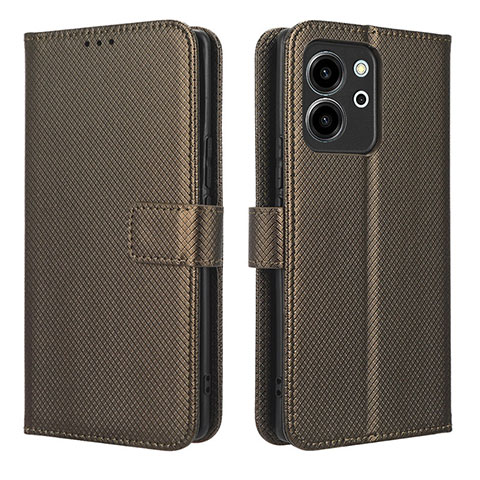 Coque Portefeuille Livre Cuir Etui Clapet BY1 pour Huawei Honor 80 SE 5G Marron