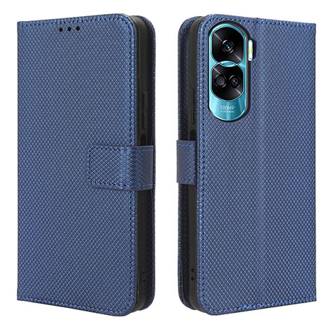 Coque Portefeuille Livre Cuir Etui Clapet BY1 pour Huawei Honor 90 Lite 5G Bleu