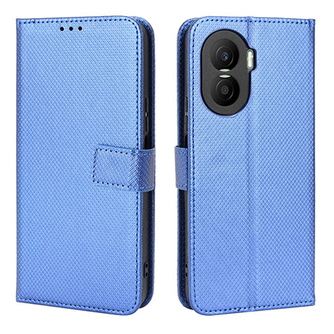 Coque Portefeuille Livre Cuir Etui Clapet BY1 pour Huawei Honor X40i 5G Bleu