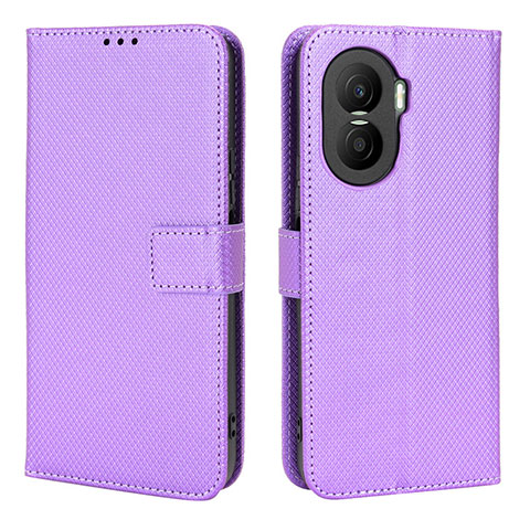 Coque Portefeuille Livre Cuir Etui Clapet BY1 pour Huawei Honor X40i 5G Violet