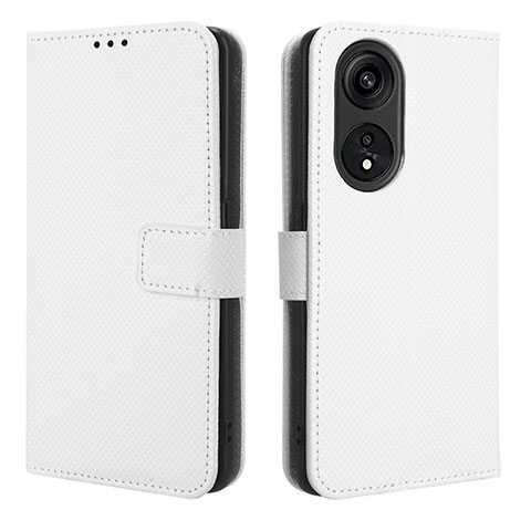 Coque Portefeuille Livre Cuir Etui Clapet BY1 pour Huawei Honor X5 Plus Blanc