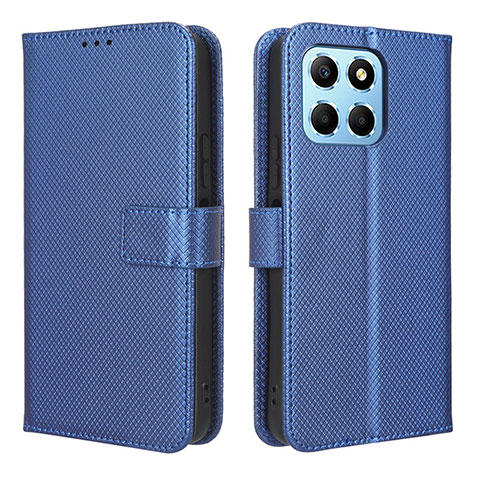 Coque Portefeuille Livre Cuir Etui Clapet BY1 pour Huawei Honor X6 5G Bleu