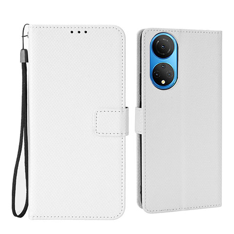 Coque Portefeuille Livre Cuir Etui Clapet BY1 pour Huawei Honor X7 Blanc