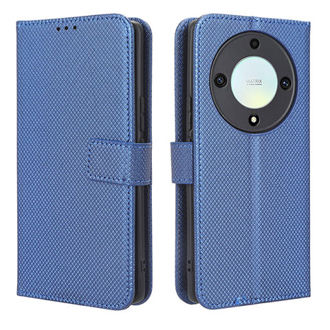 Coque Portefeuille Livre Cuir Etui Clapet BY1 pour Huawei Honor X9a 5G Bleu