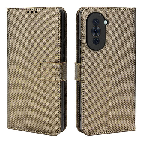 Coque Portefeuille Livre Cuir Etui Clapet BY1 pour Huawei Nova 10 Pro Marron