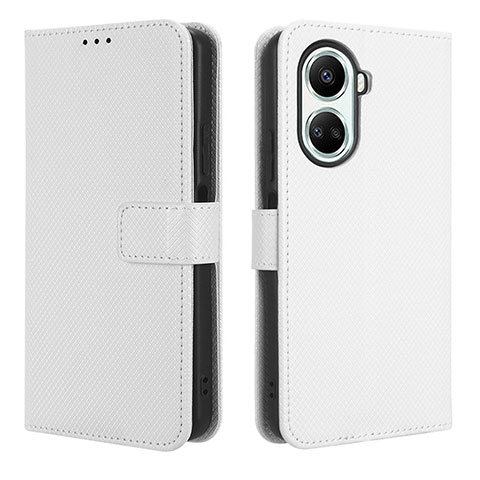 Coque Portefeuille Livre Cuir Etui Clapet BY1 pour Huawei Nova 10 SE Blanc