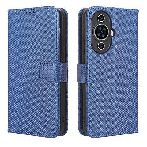 Coque Portefeuille Livre Cuir Etui Clapet BY1 pour Huawei Nova 11 Bleu