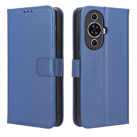 Coque Portefeuille Livre Cuir Etui Clapet BY1 pour Huawei Nova 11 Pro Bleu