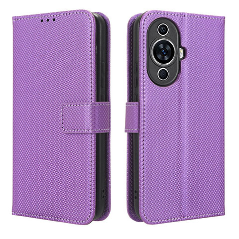 Coque Portefeuille Livre Cuir Etui Clapet BY1 pour Huawei Nova 11 Ultra Violet