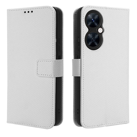 Coque Portefeuille Livre Cuir Etui Clapet BY1 pour Huawei Nova 11i Blanc