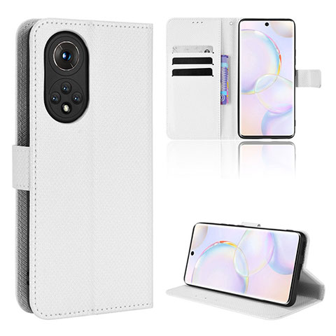 Coque Portefeuille Livre Cuir Etui Clapet BY1 pour Huawei Nova 9 Blanc