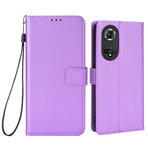 Coque Portefeuille Livre Cuir Etui Clapet BY1 pour Huawei Nova 9 Pro Violet