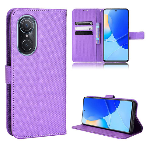 Coque Portefeuille Livre Cuir Etui Clapet BY1 pour Huawei Nova 9 SE Violet