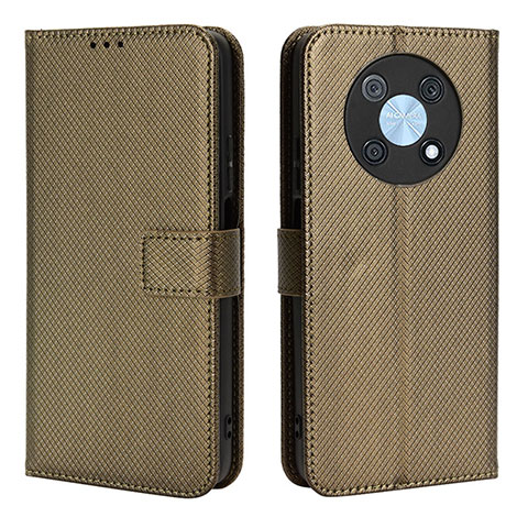 Coque Portefeuille Livre Cuir Etui Clapet BY1 pour Huawei Nova Y90 Marron