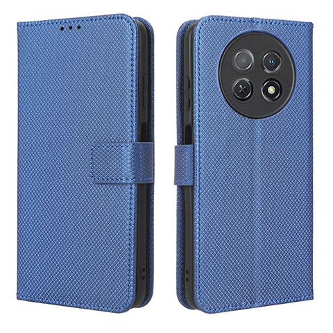 Coque Portefeuille Livre Cuir Etui Clapet BY1 pour Huawei Nova Y91 Bleu