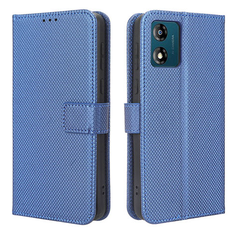 Coque Portefeuille Livre Cuir Etui Clapet BY1 pour Motorola Moto E13 Bleu