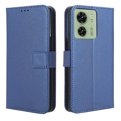 Coque Portefeuille Livre Cuir Etui Clapet BY1 pour Motorola Moto Edge (2023) 5G Bleu