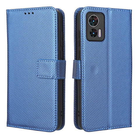 Coque Portefeuille Livre Cuir Etui Clapet BY1 pour Motorola Moto Edge 30 Lite 5G Bleu