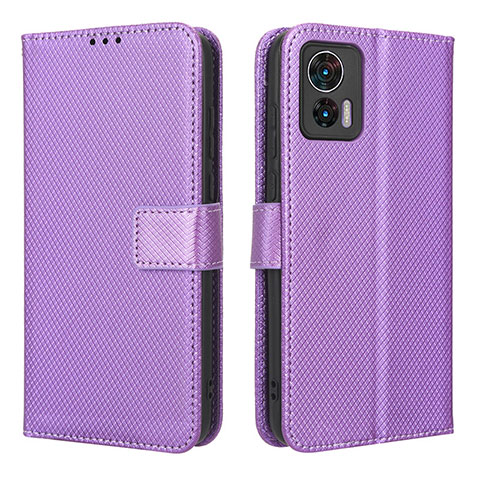 Coque Portefeuille Livre Cuir Etui Clapet BY1 pour Motorola Moto Edge 30 Neo 5G Violet