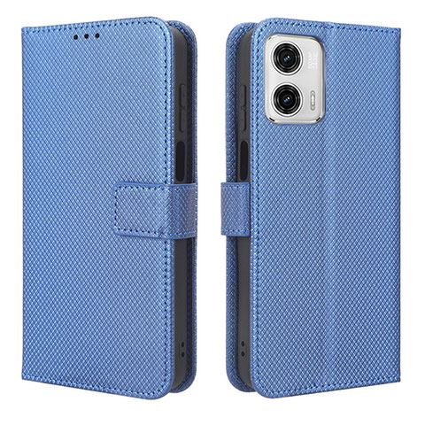 Coque Portefeuille Livre Cuir Etui Clapet BY1 pour Motorola Moto G 5G (2023) Bleu