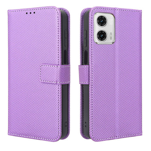 Coque Portefeuille Livre Cuir Etui Clapet BY1 pour Motorola Moto G 5G (2023) Violet