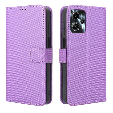 Coque Portefeuille Livre Cuir Etui Clapet BY1 pour Motorola Moto G13 Violet