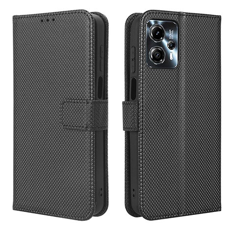 Coque Portefeuille Livre Cuir Etui Clapet BY1 pour Motorola Moto G23 Noir