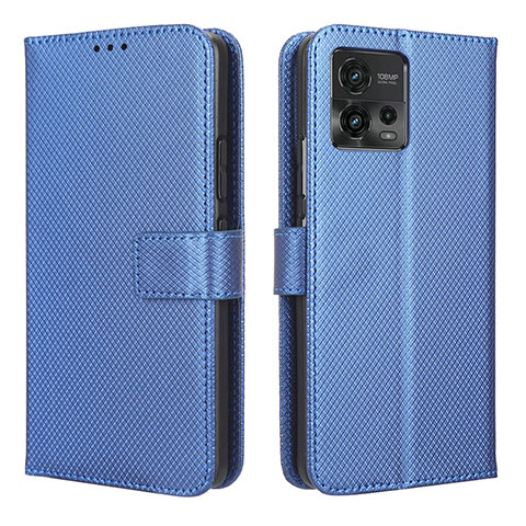 Coque Portefeuille Livre Cuir Etui Clapet BY1 pour Motorola Moto G72 Bleu