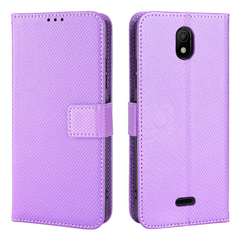 Coque Portefeuille Livre Cuir Etui Clapet BY1 pour Nokia C100 Violet