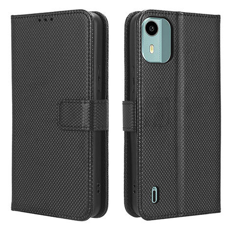 Coque Portefeuille Livre Cuir Etui Clapet BY1 pour Nokia C12 Noir