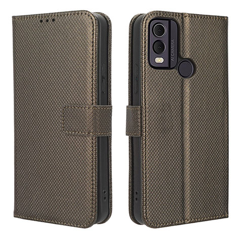 Coque Portefeuille Livre Cuir Etui Clapet BY1 pour Nokia C22 Marron